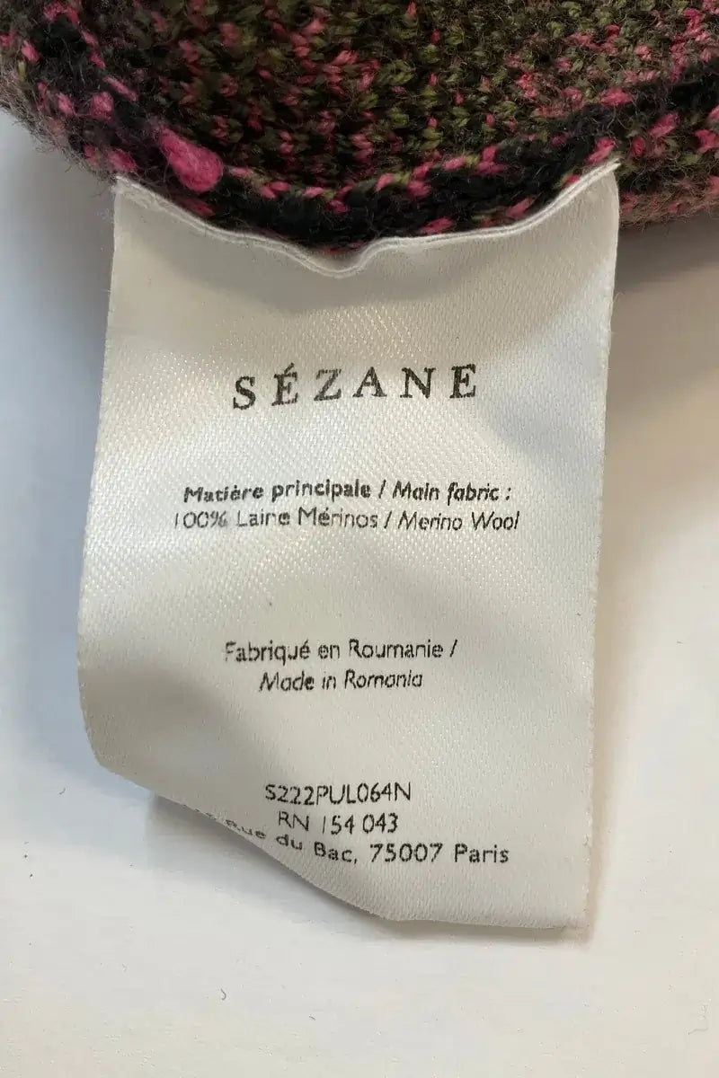 Pull Sézane Noir en Laine