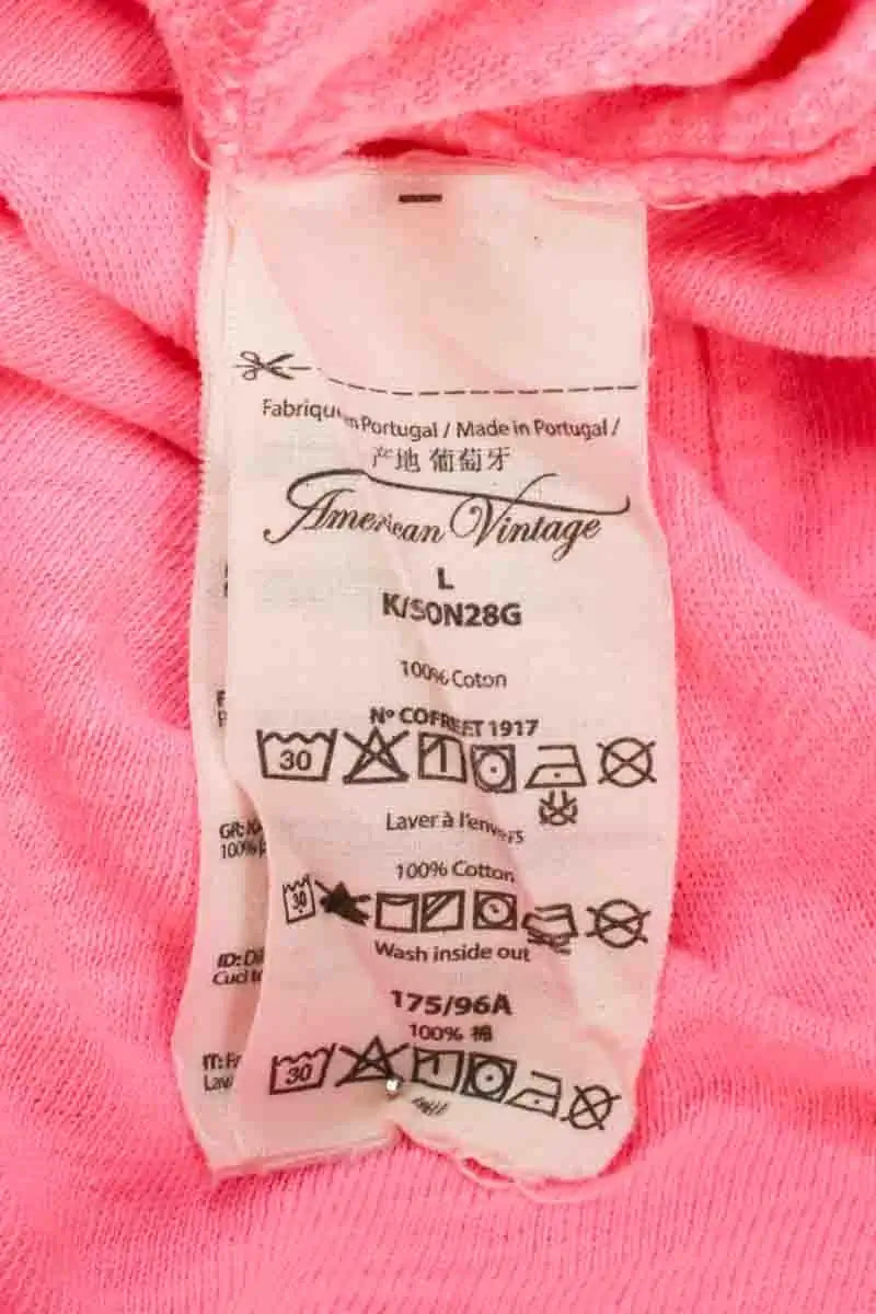 T-shirt American Vintage Rose en Coton
