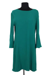 Robe Sandro Vert en Viscose, taille M - Seconde Main