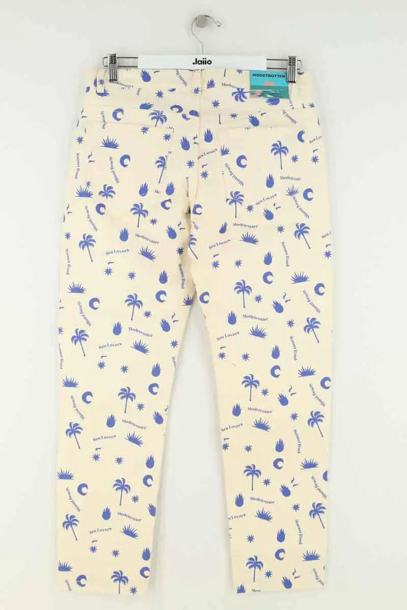 Jean droit Modetrotter Beige en Coton