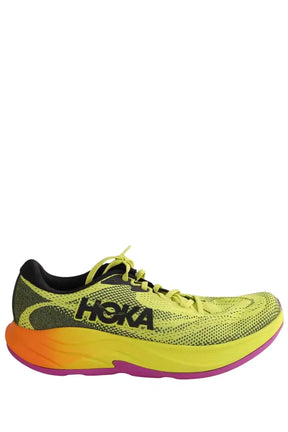 Baskets basses Hoka Jaune en Tissu, taille 45 - Seconde Main
