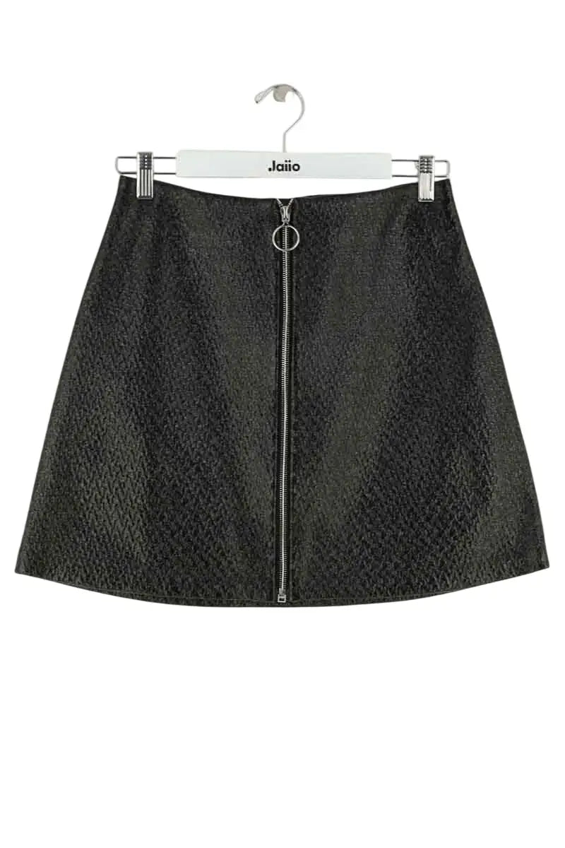 Mini jupe Maje Noir en Synthétique, taille L - Seconde Main