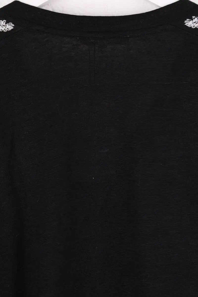 T-shirt Maje Noir en Coton