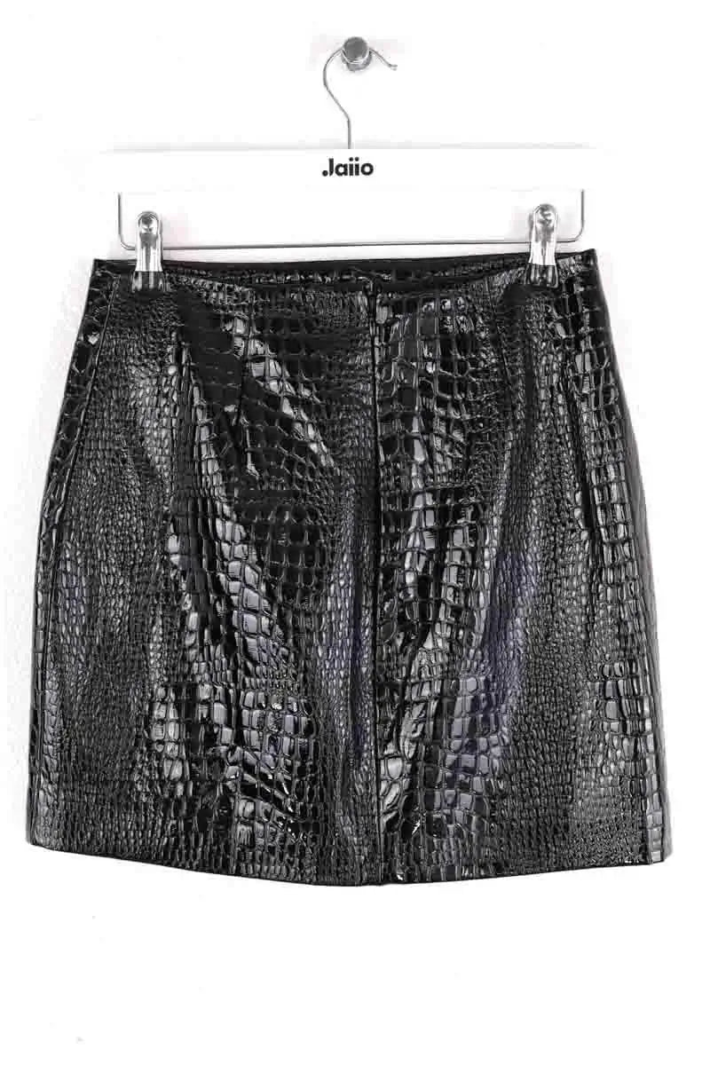 Jupe L'agence Gerard croc mini skirt Noir en Synthétique
