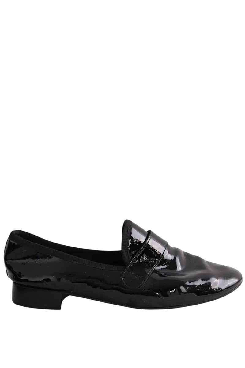 Mocassins Repetto Noir en Cuir verni, taille 38 - Seconde Main