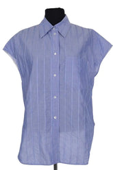 Chemise Sandro Bleu en Coton, taille XS - Seconde Main