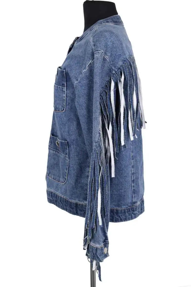 Veste Maje Bleu en Coton