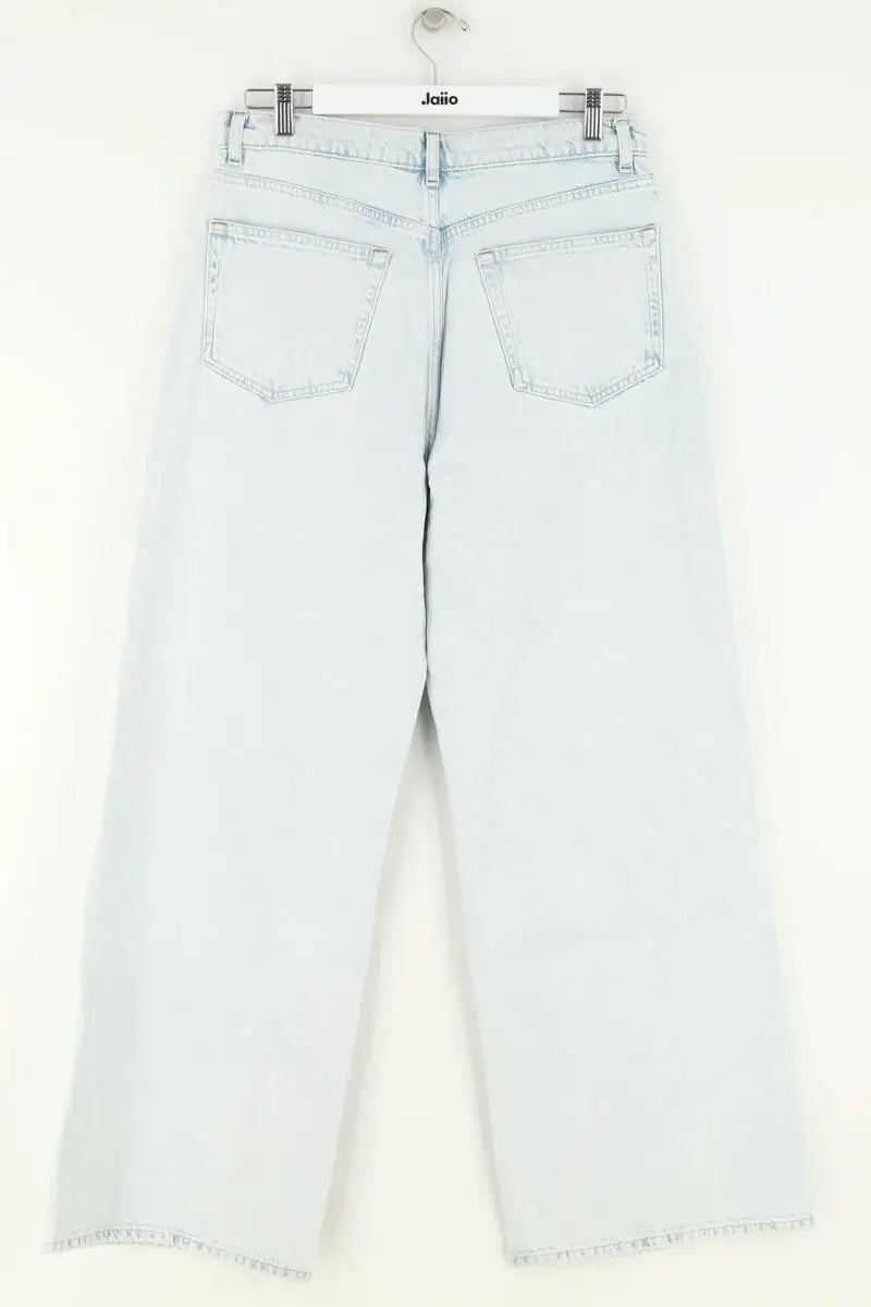 Jean large Reformation Bleu en Coton