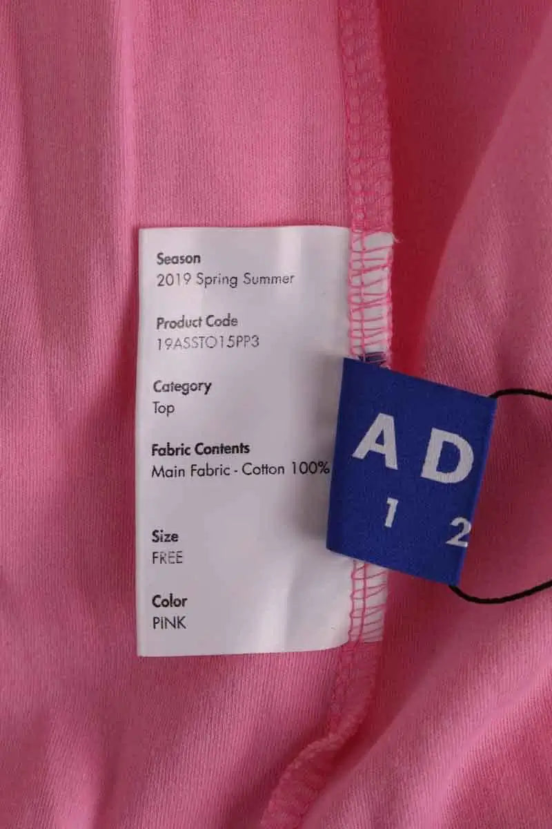 T-shirt Ader Error Rose en Coton