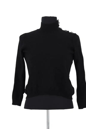 Pull Sézane Noir en Laine, taille M - Seconde Main