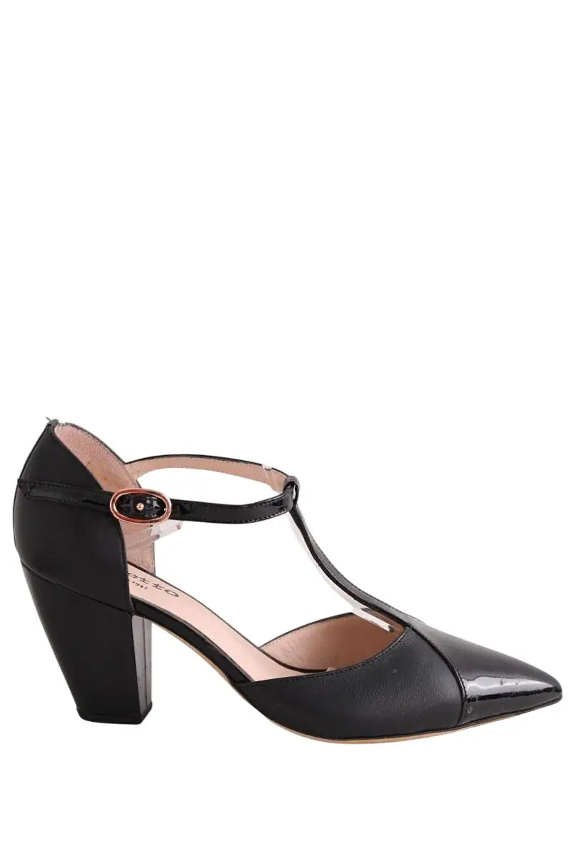 Talons Repetto Noir en Cuir, taille 38 - Seconde Main