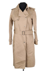 Trench-coat Sandro Beige en Synthétique, taille S - Seconde Main