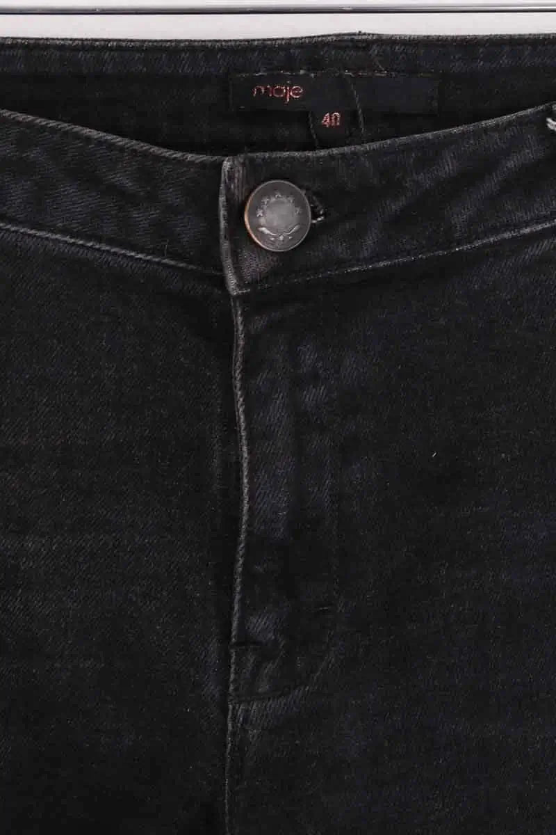 Jean slim Maje Anthracite en Coton