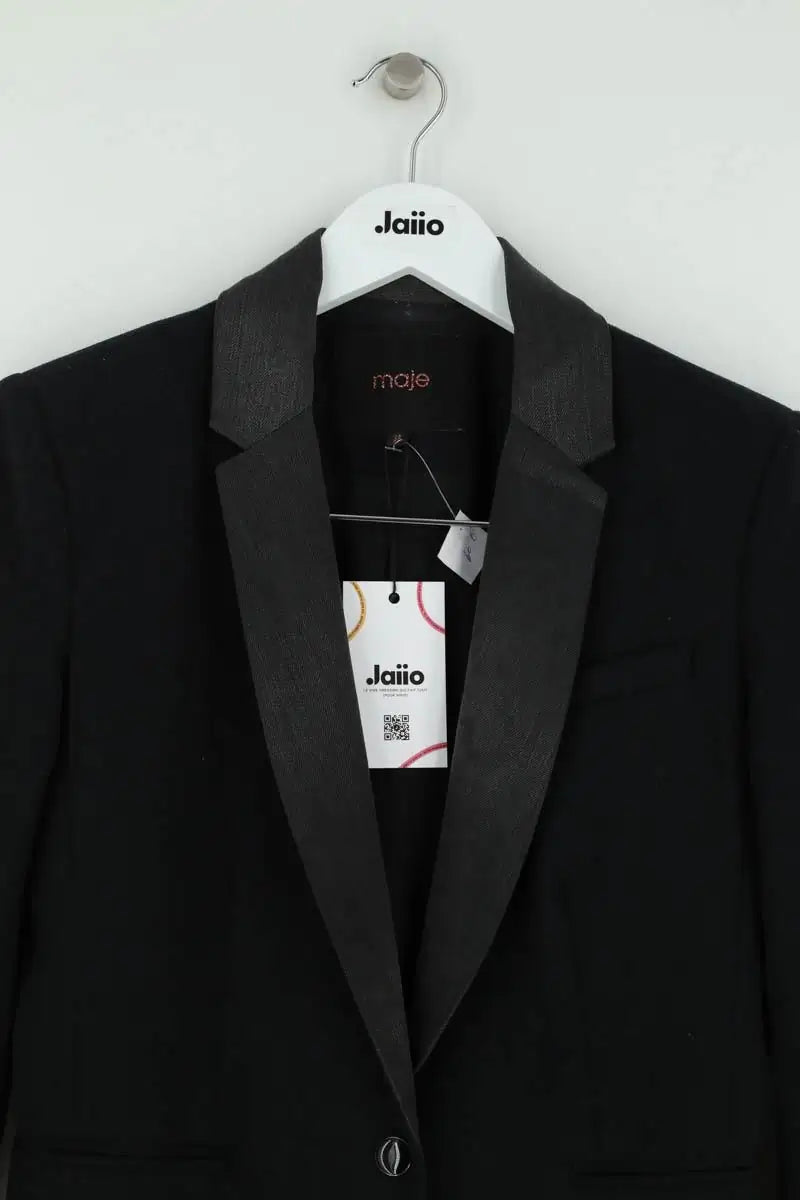 Blazer Maje Noir en Laine