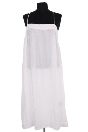 Robe American Vintage Blanc en Lin, taille M - Seconde Main