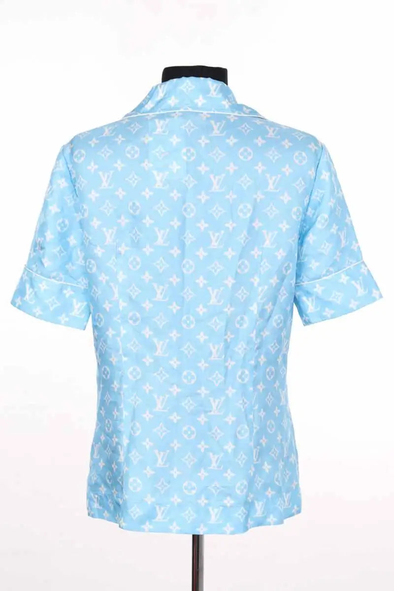 Chemise Louis Vuitton Bleu en Soie
