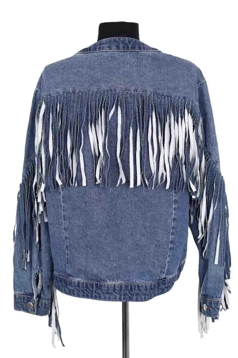 Veste Maje Bleu en Coton