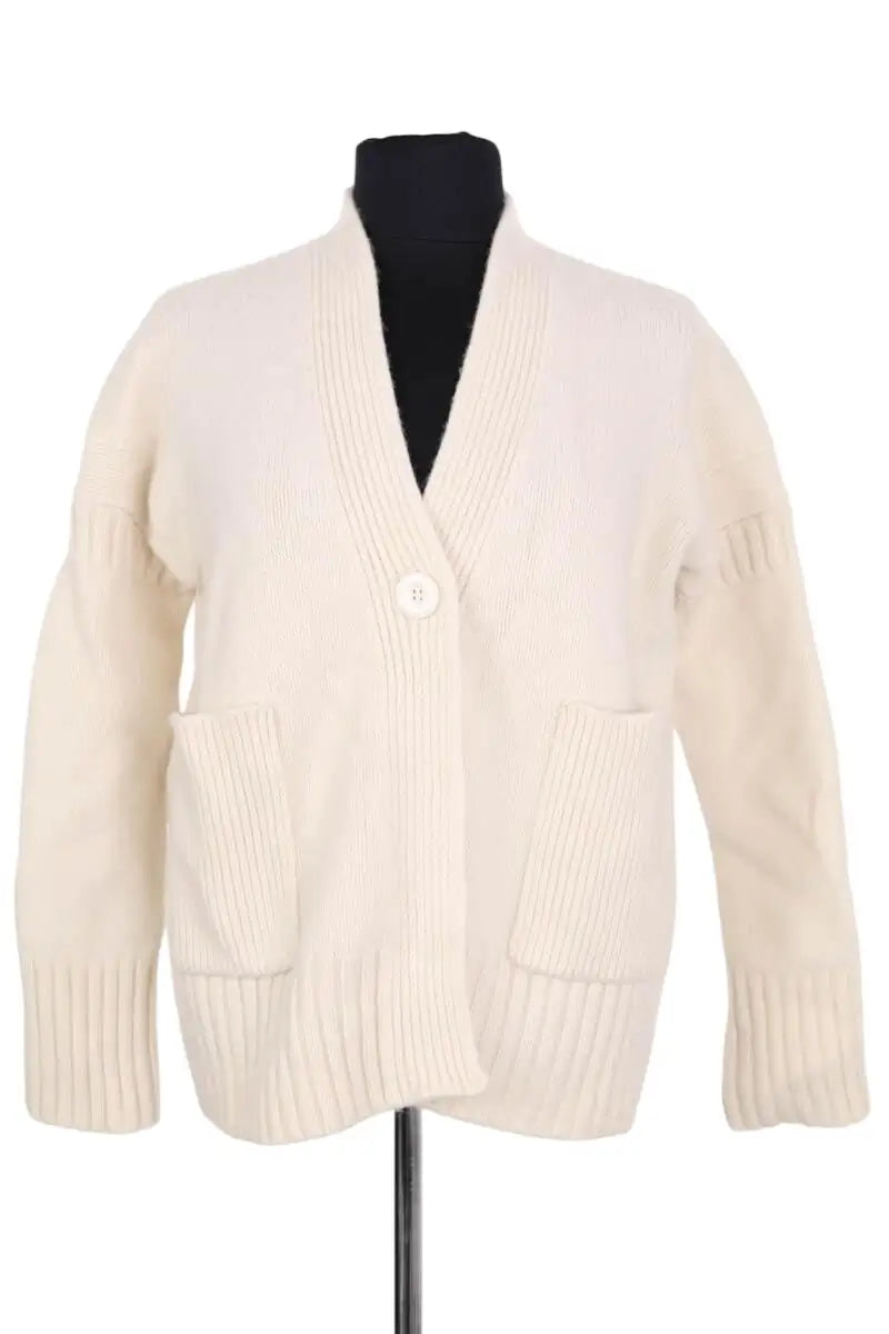 Cardigan Notshy Blanc en Laine, taille S - Seconde Main