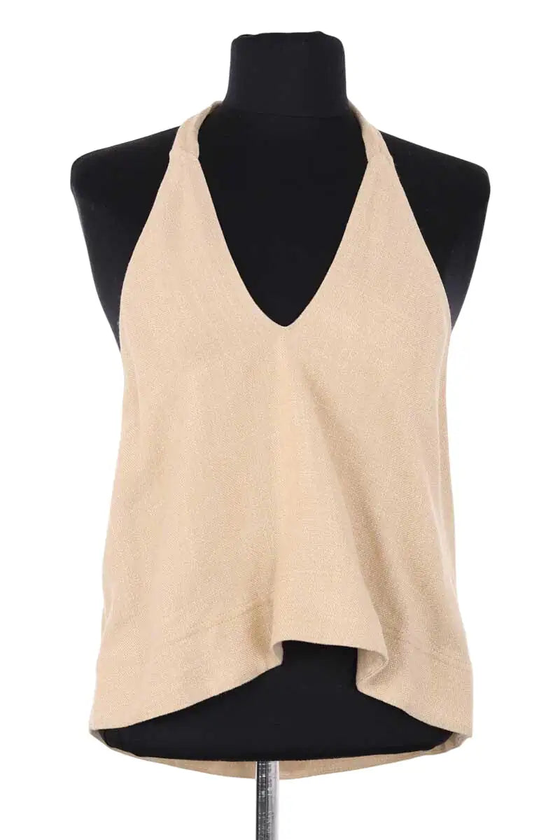 Top sans manche Sézane Beige en Viscose, taille M - Seconde Main
