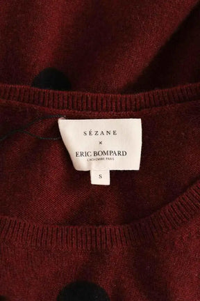 Pull Sézane Bordeaux en Cachemire