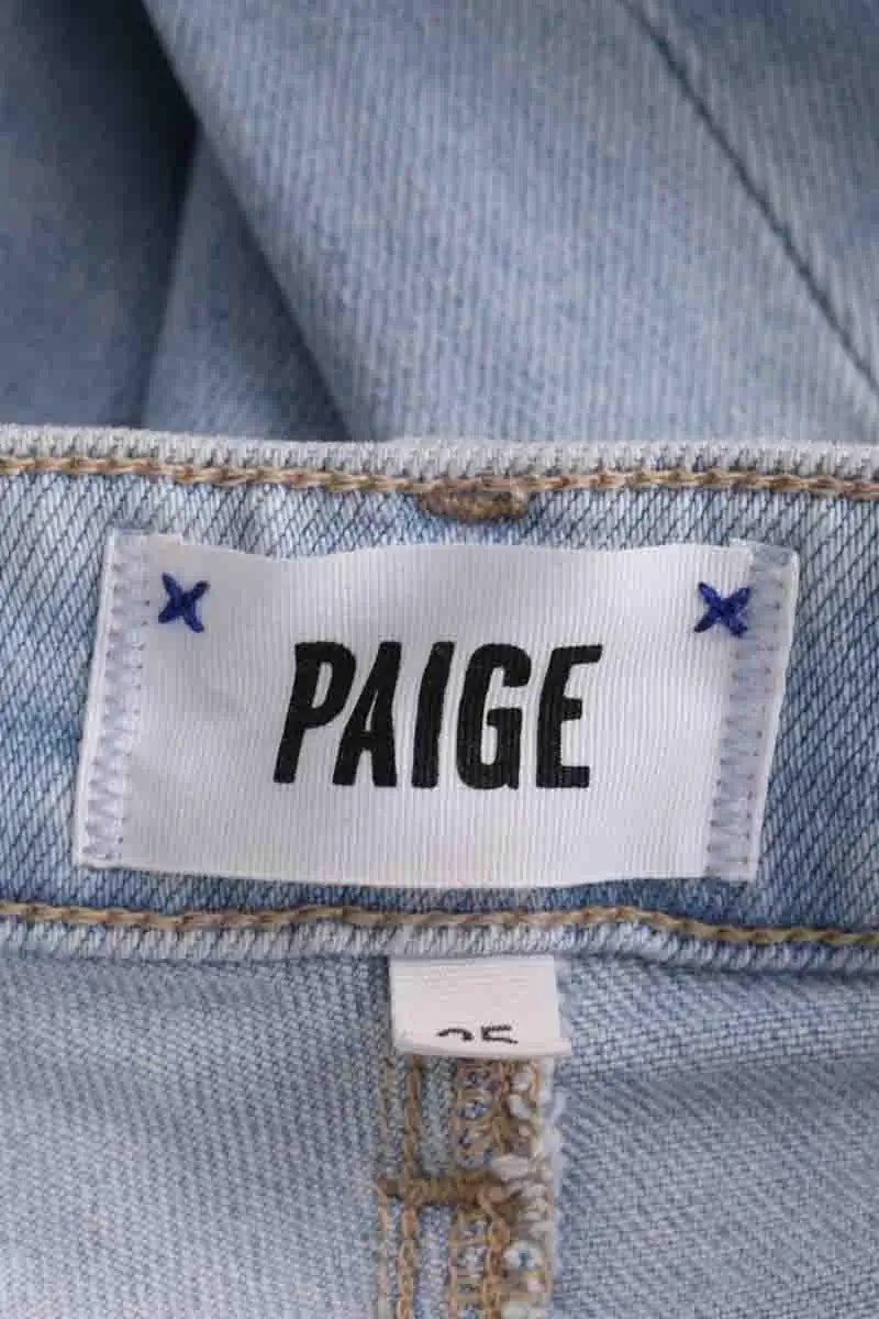 Jean droit Paige Bleu en Coton
