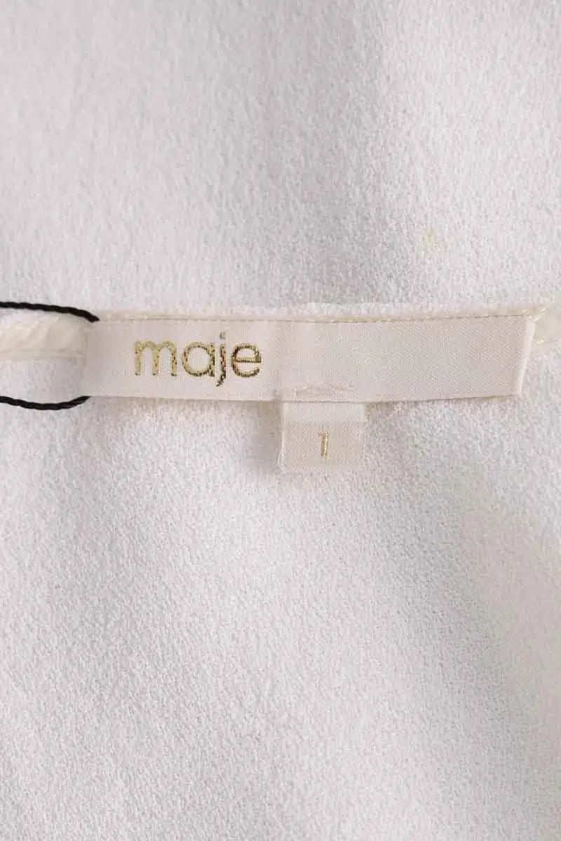 Blouse Maje Blanc en Synthétique