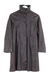 Manteau Hermès Marron en Cuir, taille M - Seconde Main