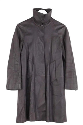 Manteau Hermès Marron en Cuir, taille M - Seconde Main