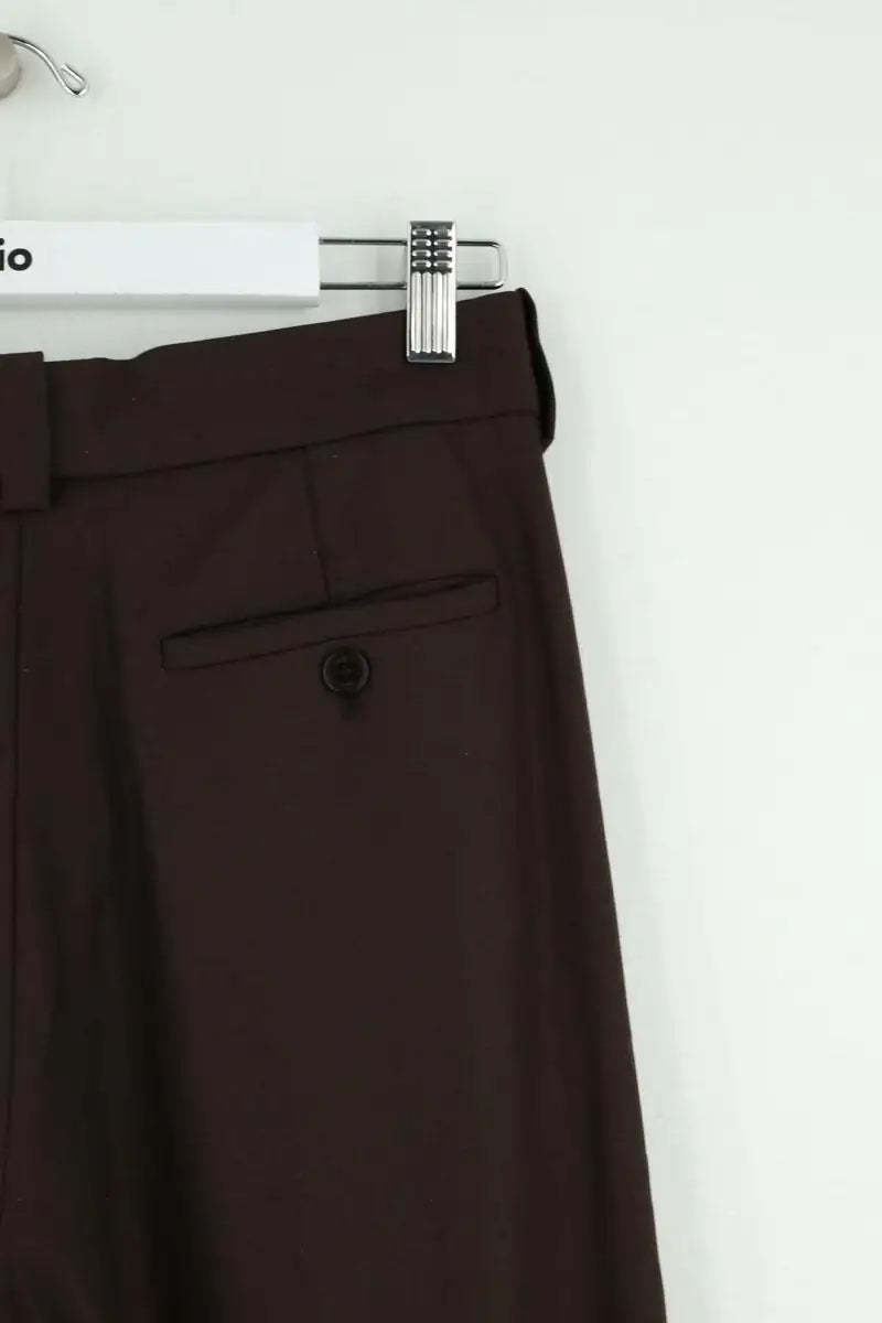 Pantalon droit Maje Marron en Laine