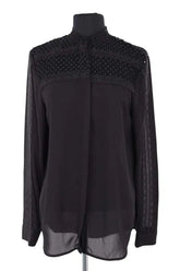 Blouse The Kooples Noir en Synthétique, taille S - Seconde Main