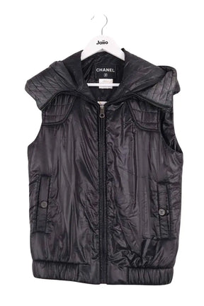 Veste Chanel Noir en Synthétique, taille S - Seconde Main