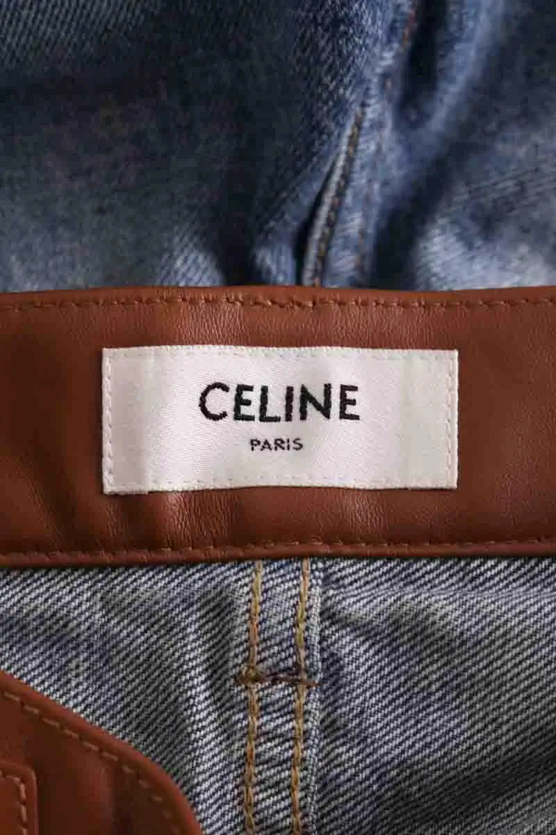 Jean droit Celine Bleu en Coton