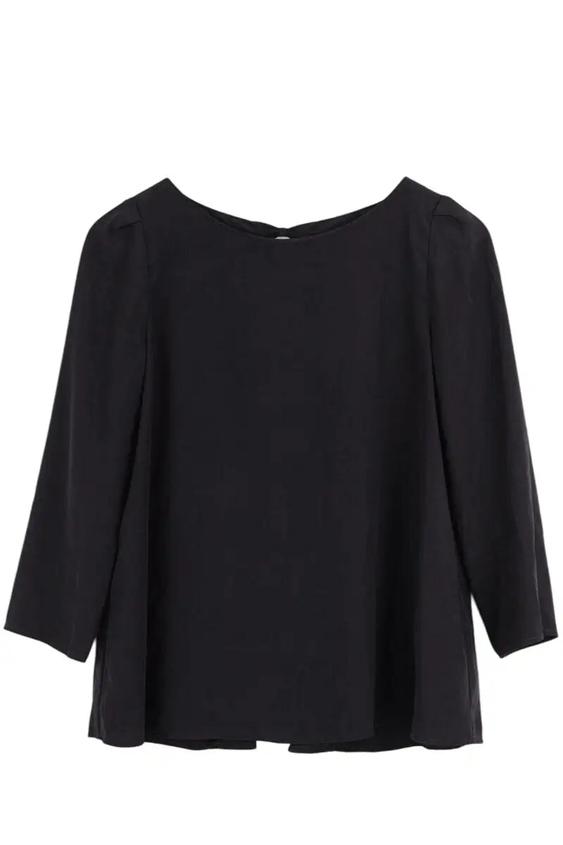 Blouse Claudie Pierlot Noir en Synthétique, taille M - Seconde Main