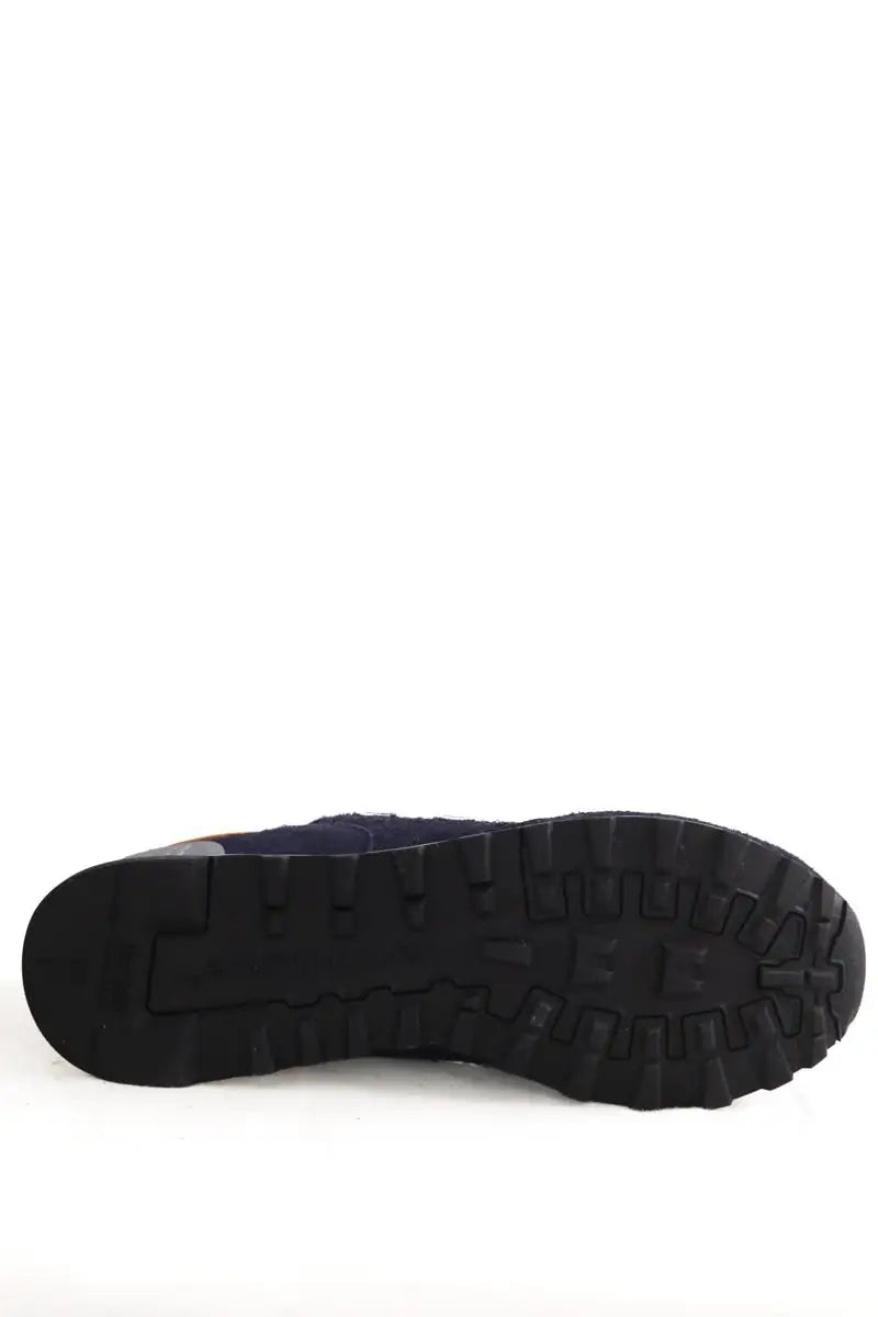 Baskets basses New Balance Marine en Tissu