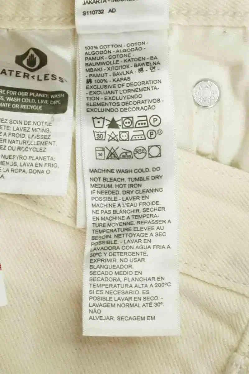 Jean droit W24 L26 Levi's 501 Beige en Coton