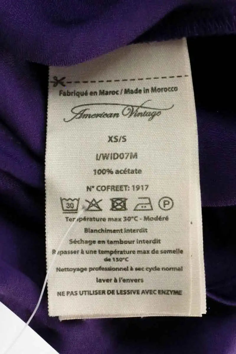 Blouse American Vintage Violet en Synthétique