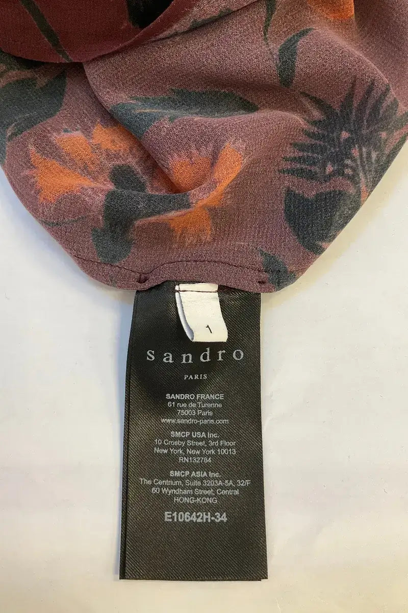 Blouse Sandro Bordeaux en Synthétique