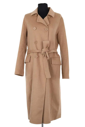 Manteau Maje Camel en Laine, taille S - Seconde Main