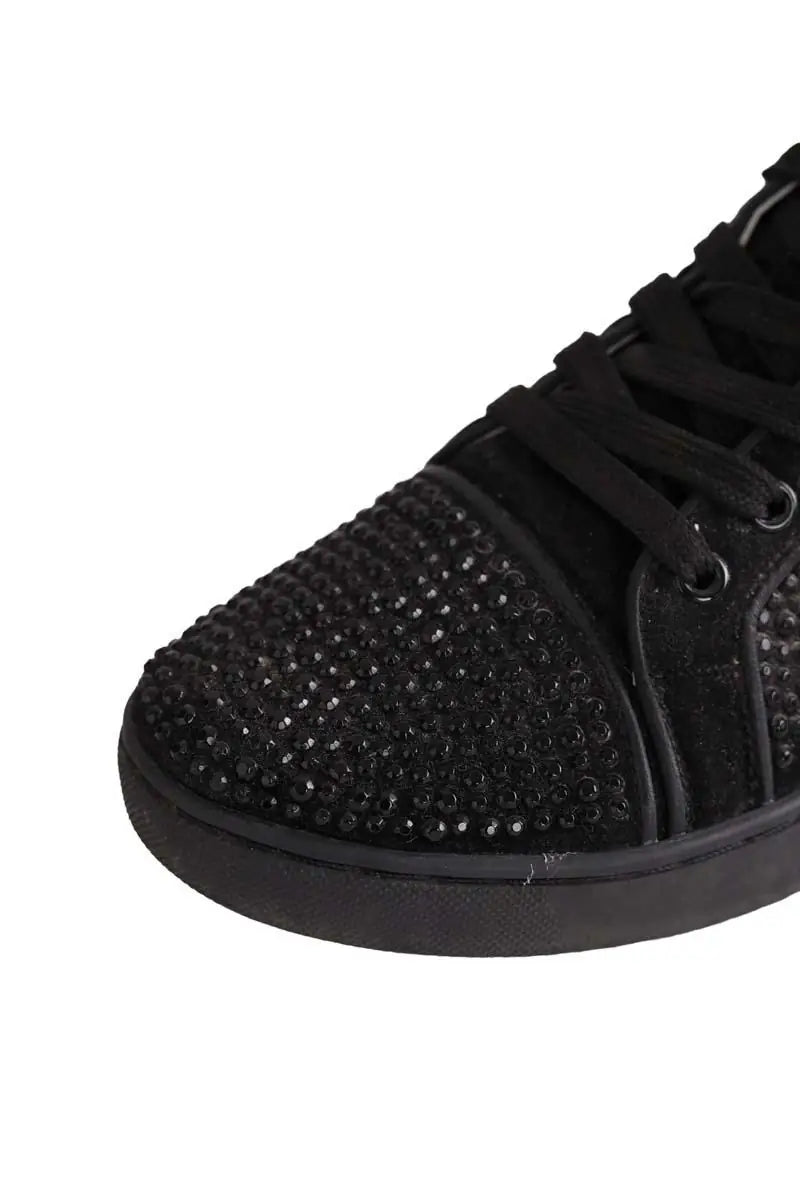 Baskets montantes Christian Louboutin Noir en Velours