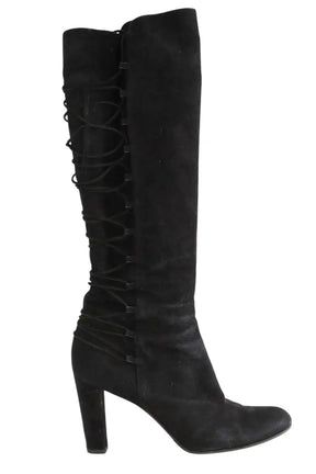 Bottes Fratelli Rossetti Noir en Daim, taille 39 - Seconde Main