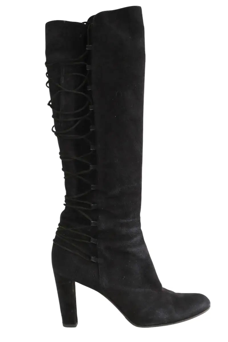 Bottes Fratelli Rossetti Noir en Daim, taille 39 - Seconde Main
