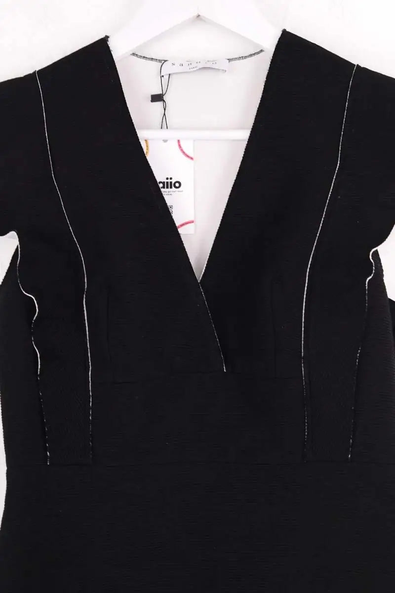 Robe Sandro Noir en Synthétique
