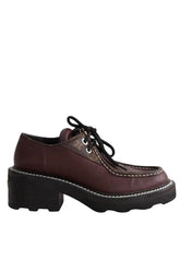Chaussures à lacets Louis Vuitton Derby plat district Bordeaux en Cuir, taille 39 - Seconde Main