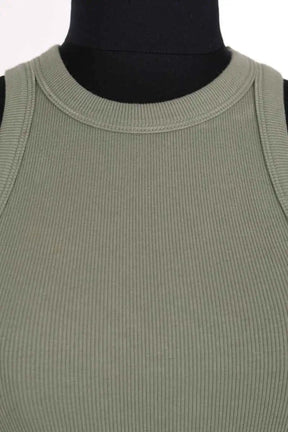 Top sans manche Anine Bing Kaki en Coton