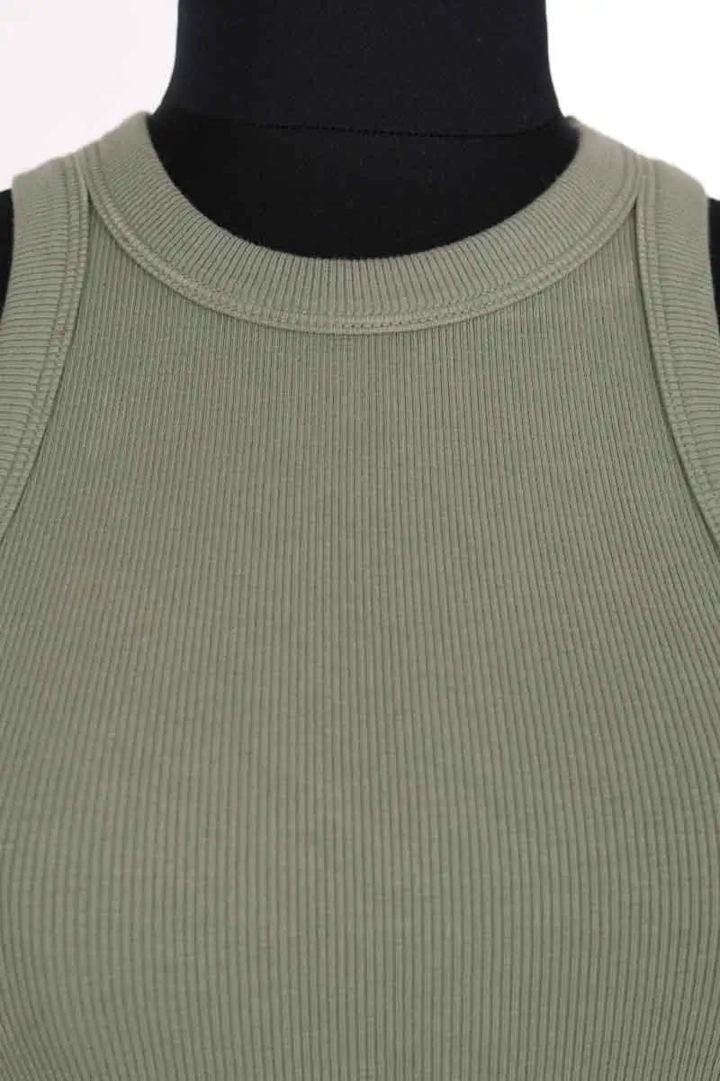 Top sans manche Anine Bing Kaki en Coton