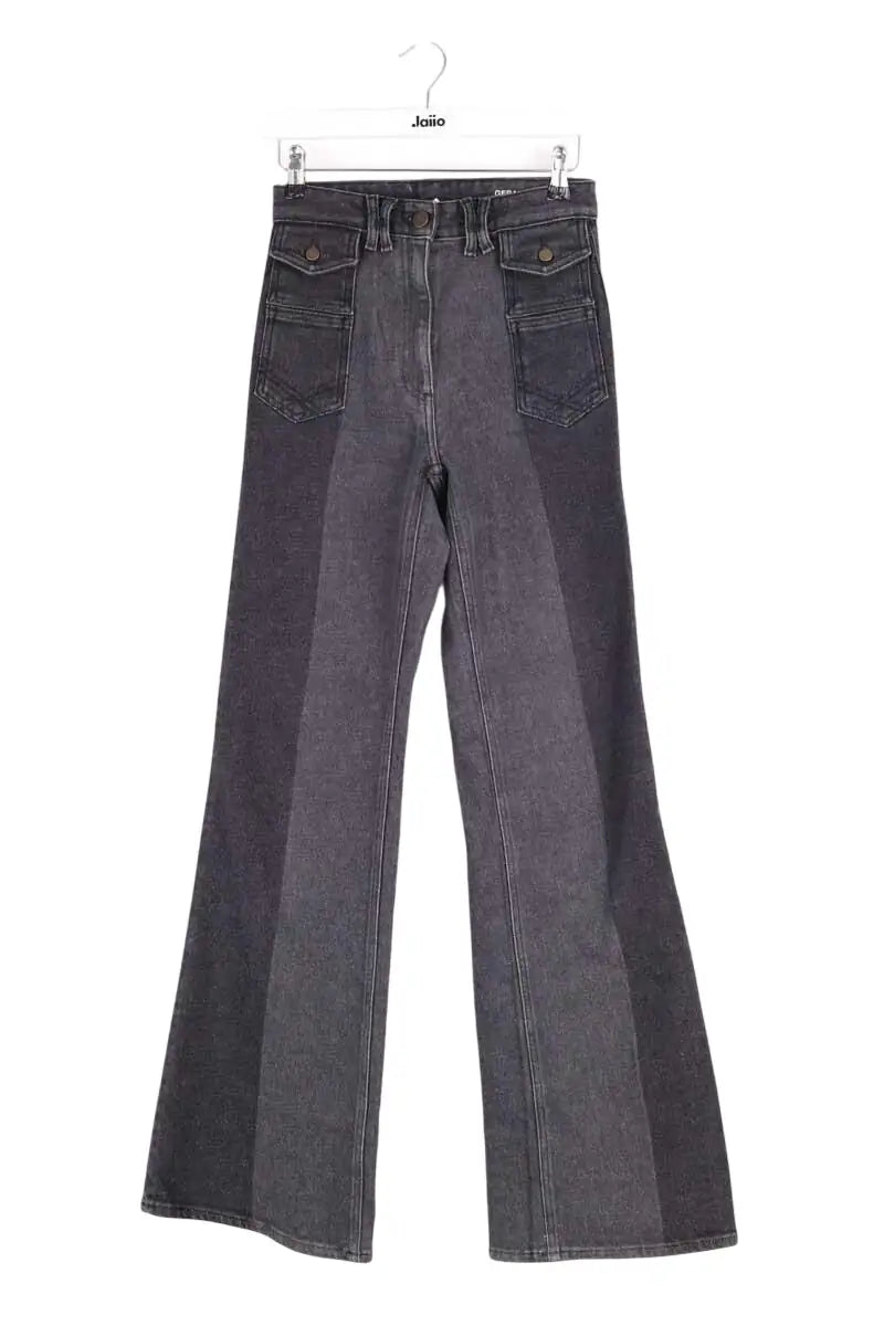 Jean large Gerard Darel Anna Noir en Coton, taille XS - Seconde Main
