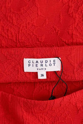 Blouse Claudie Pierlot Rouge en Synthétique