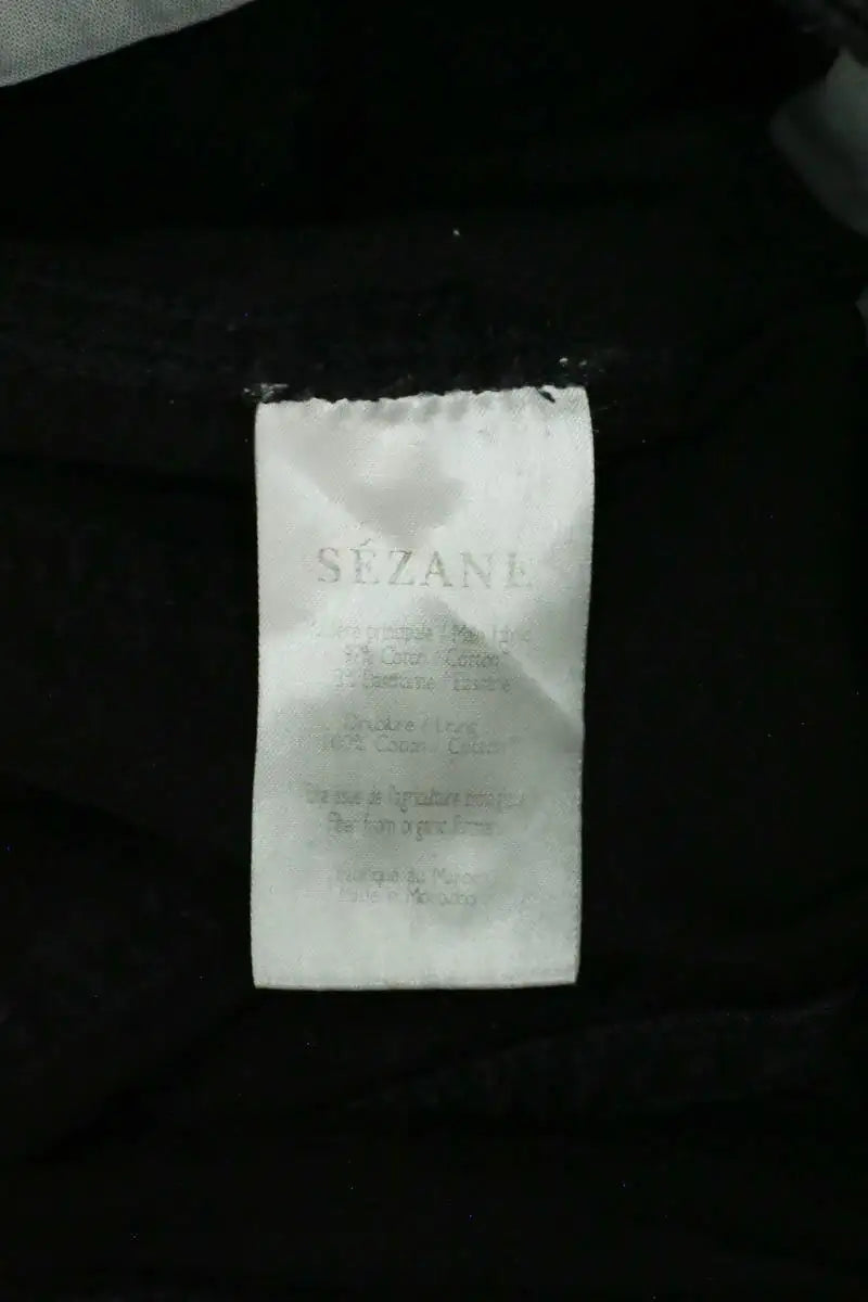 Jean droit Sézane Noir en Coton