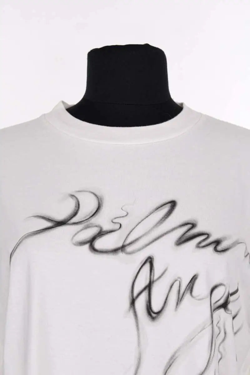 T-shirt Palm Angels Ecru en Coton