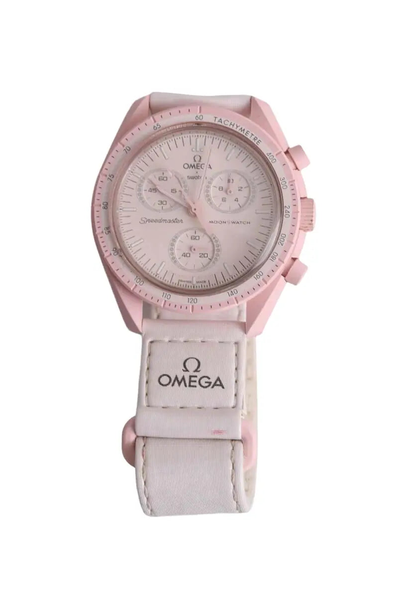 Montre Swatch x Oméga Swatch Rose en Autres - Seconde Main